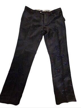 Paisley & Gray Navy Blue Patterned Pants